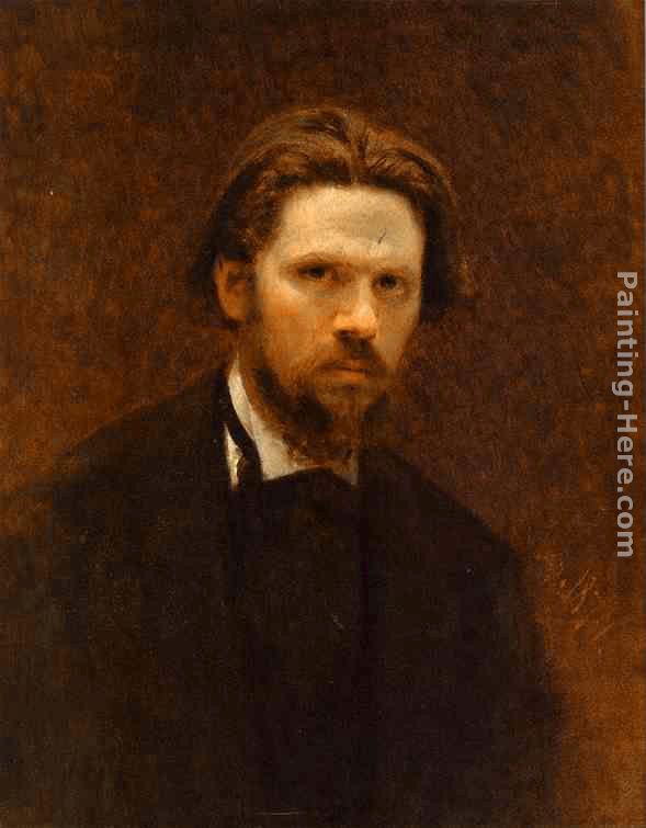 Self-Portrait painting - Ivan Nikolaevich Kramskoy Self-Portrait art painting